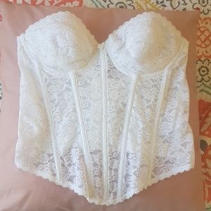 White Bra Corset with lace 38 B